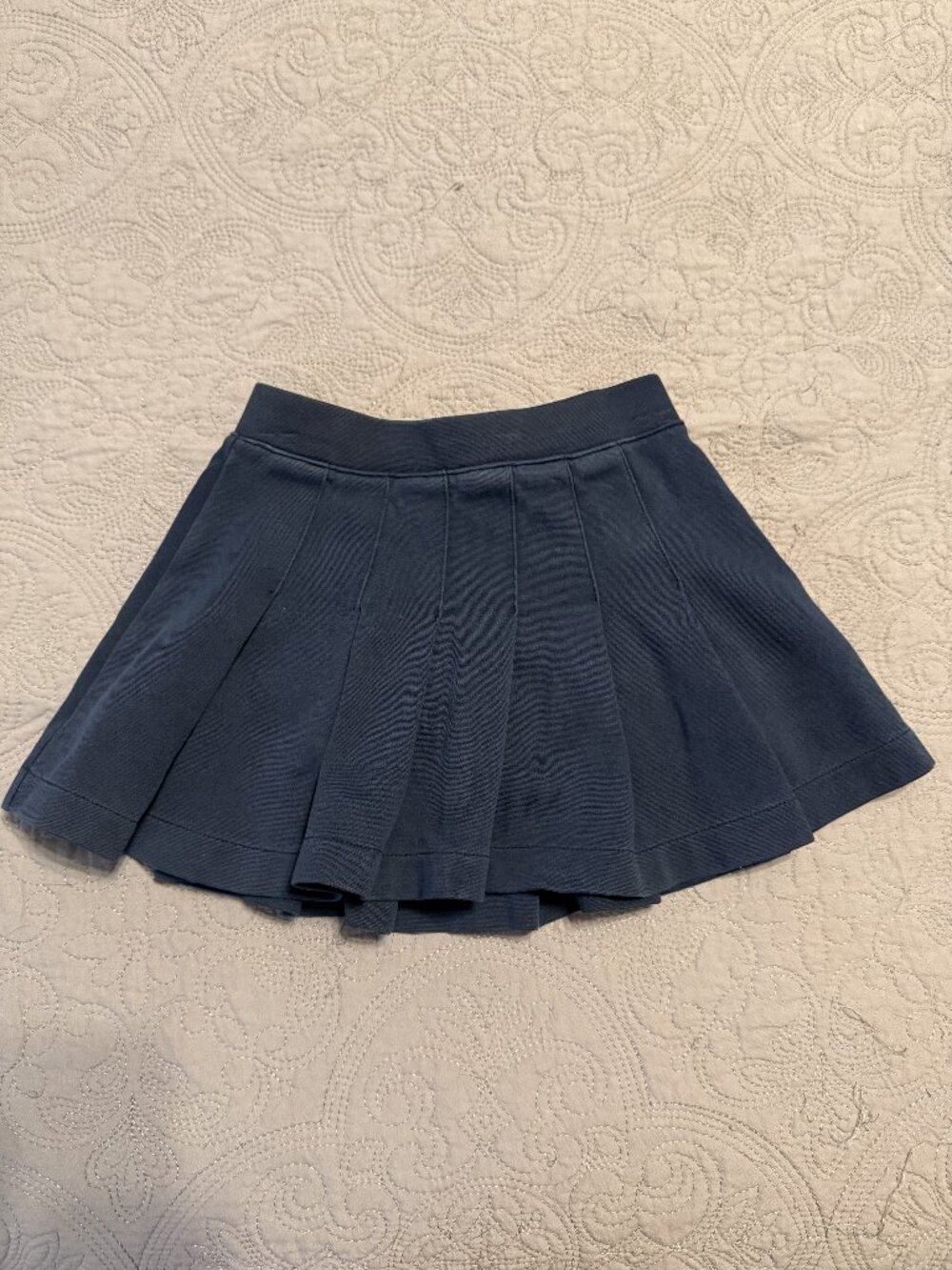 Blue Pleated Skirt